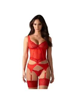 CORPETE E TANGA CUPIDE DESIR VERMELHO OBSESSIVE