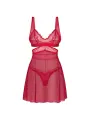 CAMISA DE NOITE E TANGA CUPIDE DESIR VERMELHO OBSESSIVE