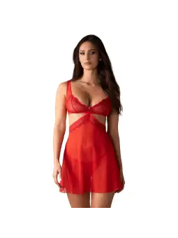 CAMISA DE NOITE E TANGA CUPIDE DESIR VERMELHO OBSESSIVE