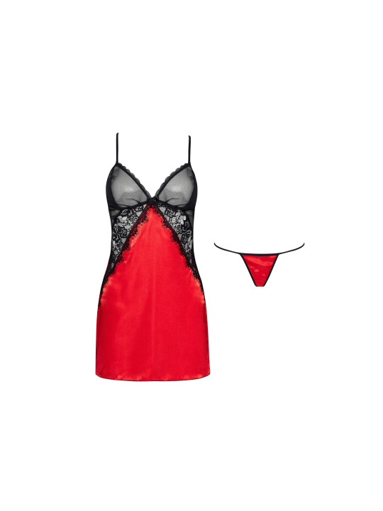 CAMISA DE NOITE E TANGA MARINELA VERMELHO BEAUTY NIGHT FASHION CAMISA DE NOITE E TANGA MARINELA VERMELHO BEAUTY NIGHT FASHION