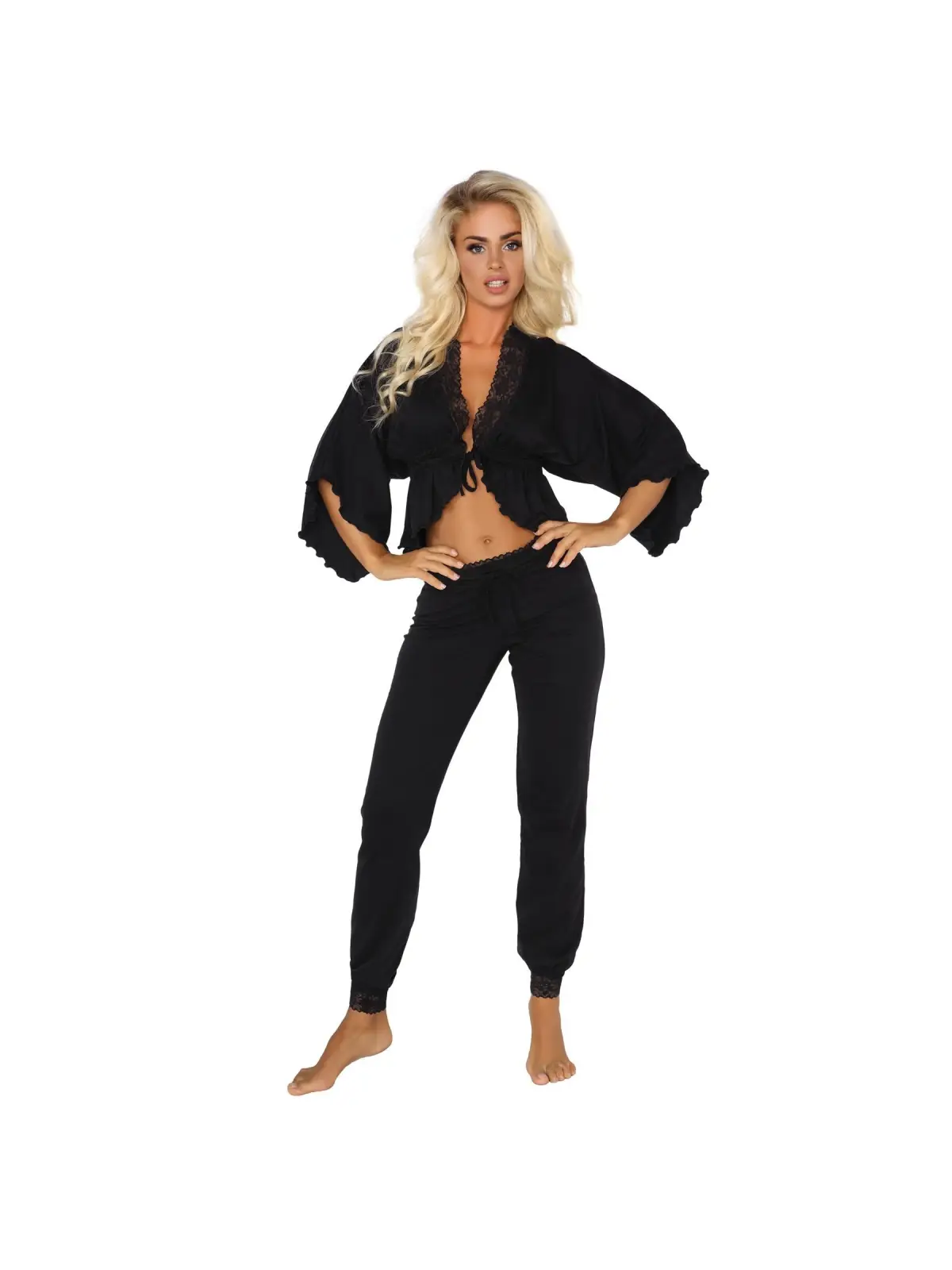 CONJUNTO DE 2 PEÇAS MARGOT PRETO BEAUTY NIGHT FASHION