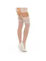 MEIAS DE LIGAS ROMANCE BRANCO BEAUTY NIGHT FASHION