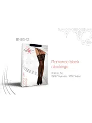 MEIAS DE LIGAS ROMANCE PRETO BEAUTY NIGHT FASHION