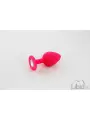 PLUG ANAL DE SILICONE COM JOIA ROSA CANDY LUST
