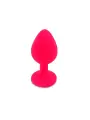 PLUG ANAL DE SILICONE COM JOIA ROSA CANDY LUST