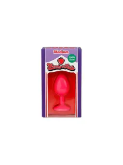 PLUG ANAL DE SILICONE COM JOIA ROSA CANDY LUST