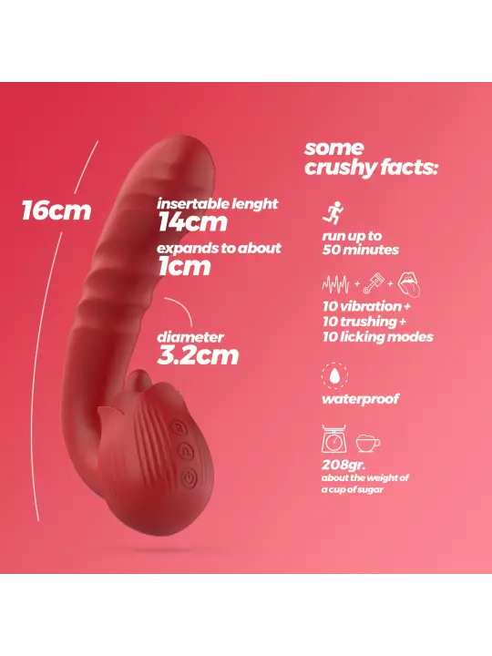 VIBRADOR EM ROSA COM IMPULSO OSIRIA CRUSHIOUS