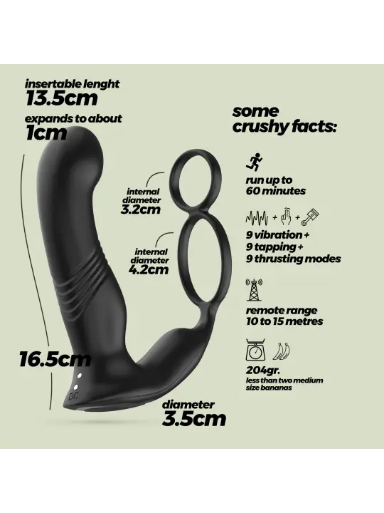 VIBRADOR DE PRÓSTATA COM COMANDO ERIXOS CRUSHIOUS