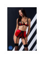 CONJUNTO DE 3 PEÇAS FEMMINA VERMELHO DEVIL COLLECTION PASSION