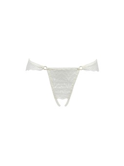 TANGA COM ABERTURA LYRIA BRANCO PASSION