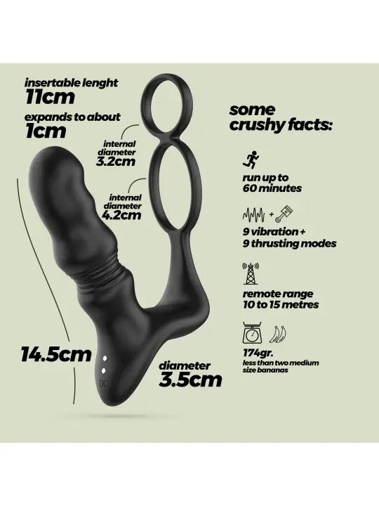 VIBRADOR DE PRÓSTATA COM COMANDO CRIXUS CRUSHIOUS
