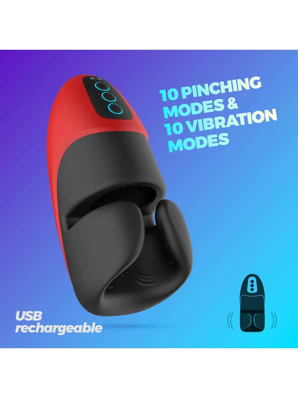 MASTURBADOR RECARREGÁVEL COM PRESSÃO PANCHO CRUSHIOUS