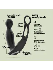 VIBRADOR DE PRÓSTATA COM COMANDO FLAMMA CRUSHIOUS