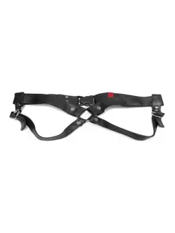 ARNÊS LULÚ LAFEM ARTESANAL 4 CM LEATHER PRETO 'L'