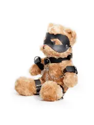 URSO DE PELÚCIA BONDAGE CRUSHITO PRETO 31CM CRUSHIOUS