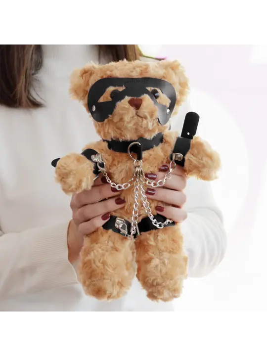 URSO DE PELÚCIA BONDAGE CRUSHITO PRETO 31CM CRUSHIOUS