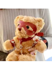 URSO DE PELÚCIA BONDAGE CRUSHITO VERMELHO 31CM CRUSHIOUS