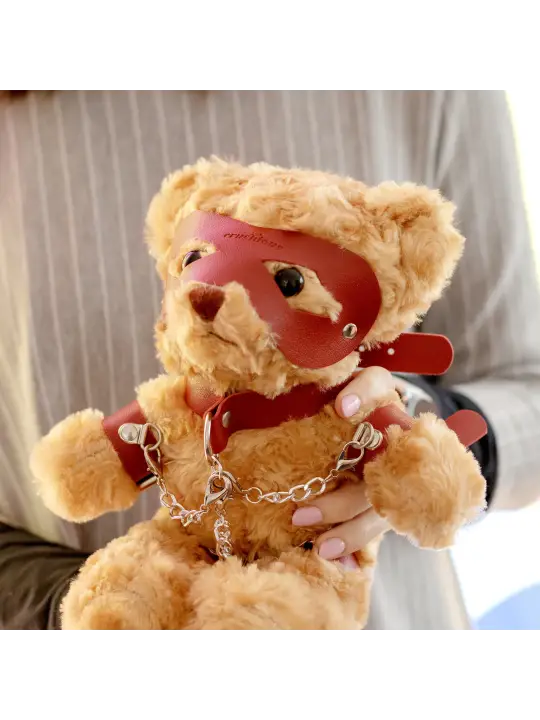 URSO DE PELÚCIA BONDAGE CRUSHITO VERMELHO 31CM CRUSHIOUS