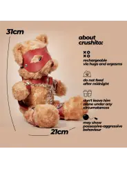 URSO DE PELÚCIA BONDAGE CRUSHITO VERMELHO 31CM CRUSHIOUS