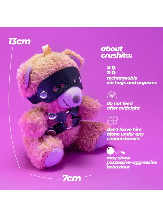 PORTA CHAVES URSO CRUSHITO COM ARNÊS CRUSHIOUS