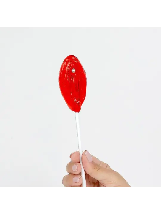 CHUPA-CHUPA DE GOMA EM FORMA DE VAGINA