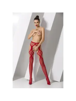 COLLANTS COM EFEITO DE LIGAS S023 VERMELHAS EROTIC LINE PASSION