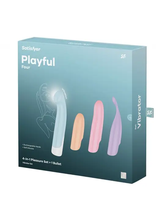 CONJUNTO DE VIBRADORES PLAYFUL FOUR SATISFYER