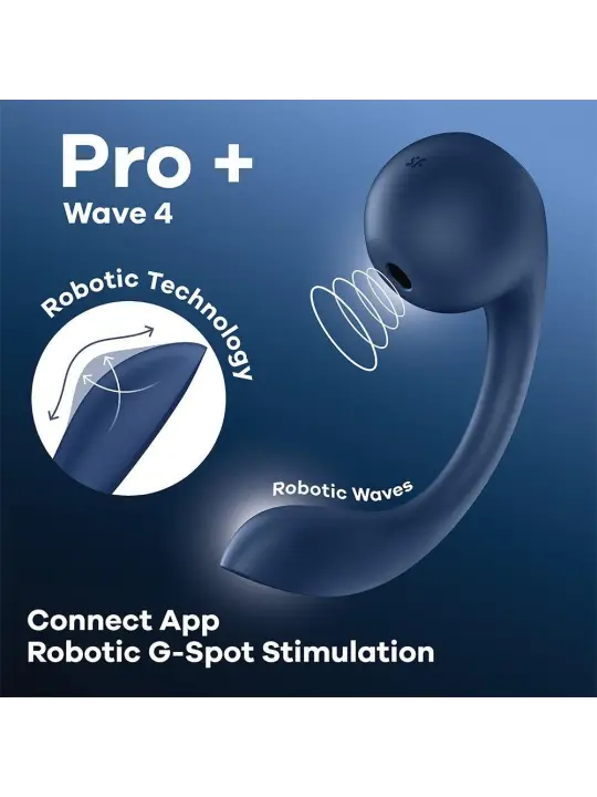 ESTIMULADOR PRO+ WAVE 4 CONNECT APP AZUL SATISFYER ESTIMULADOR PRO+ WAVE 4 CONNECT APP AZUL SATISFYER
