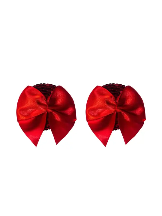 TAPA MAMILOS COM LAÇOS BURLESQUE BLAZE VERMELHO LOLA GAMES