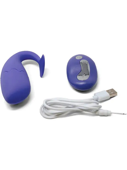 OVO VIBRATÓRIO RECARREGÁVEL COM COMANDO BARINE ROXO EVOQUE