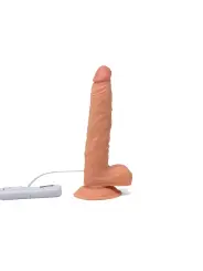 VIBRADOR REALISTICO COM TESTICULOS E COMANDO VIBE REALISTIX MOD.5 23,5CM CANDY LUST