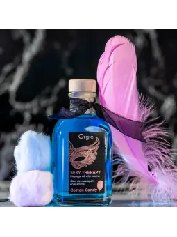 KIT DE MASSAGEM LIPS SEXY THERAPY ALGODÃO DOCE 100ML ORGIE