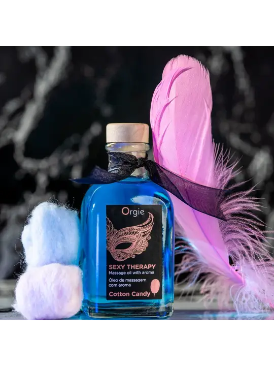 KIT DE MASSAGEM LIPS SEXY THERAPY ALGODÃO DOCE 100ML ORGIE