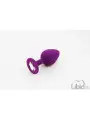 PLUG ANAL DE SILICONE COM JOIA ROXO CANDY LUST
