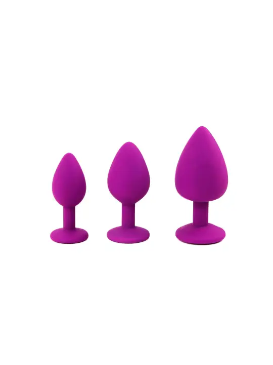 CONJUNTO DE JOIAS PARA TREINO ANAL ROXO CANDY LUST