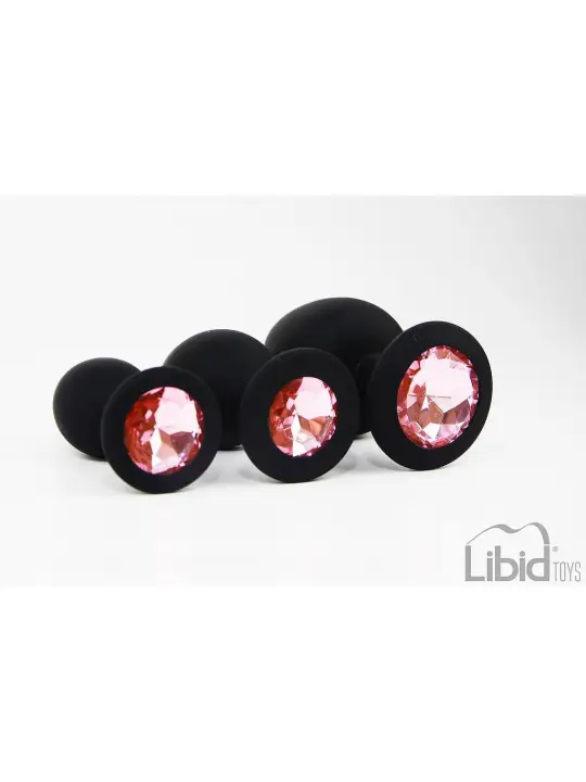 CONJUNTO DE JOIAS PARA TREINO ANAL PRETO CANDY LUST
