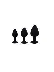 CONJUNTO DE JOIAS PARA TREINO ANAL PRETO CANDY LUST