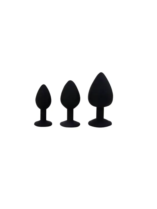 CONJUNTO DE JOIAS PARA TREINO ANAL PRETO CANDY LUST