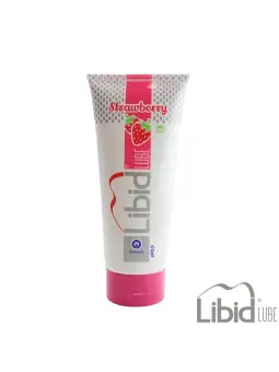 LUBRIFICANTE À BASE DE ÁGUA COM AROMA A MORANGO LIBID LUBE 200ML