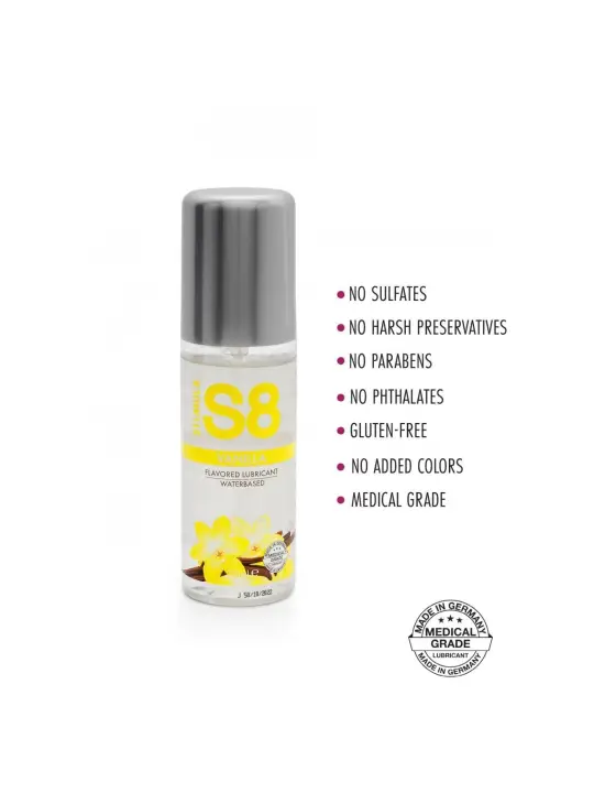 LUBRIFICANTE À BASE DE ÁGUA COM SABOR A BAUNILHA S8 STIMUL8 125ML