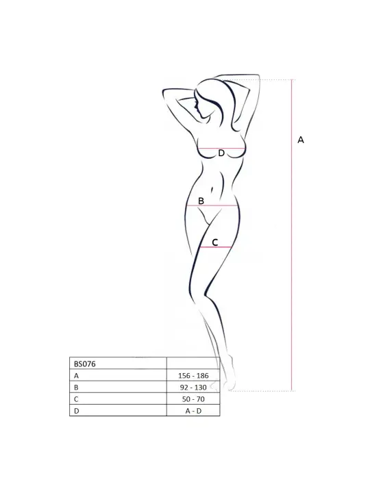 CATSUIT BS076 PRETO EROTIC LINE PASSION