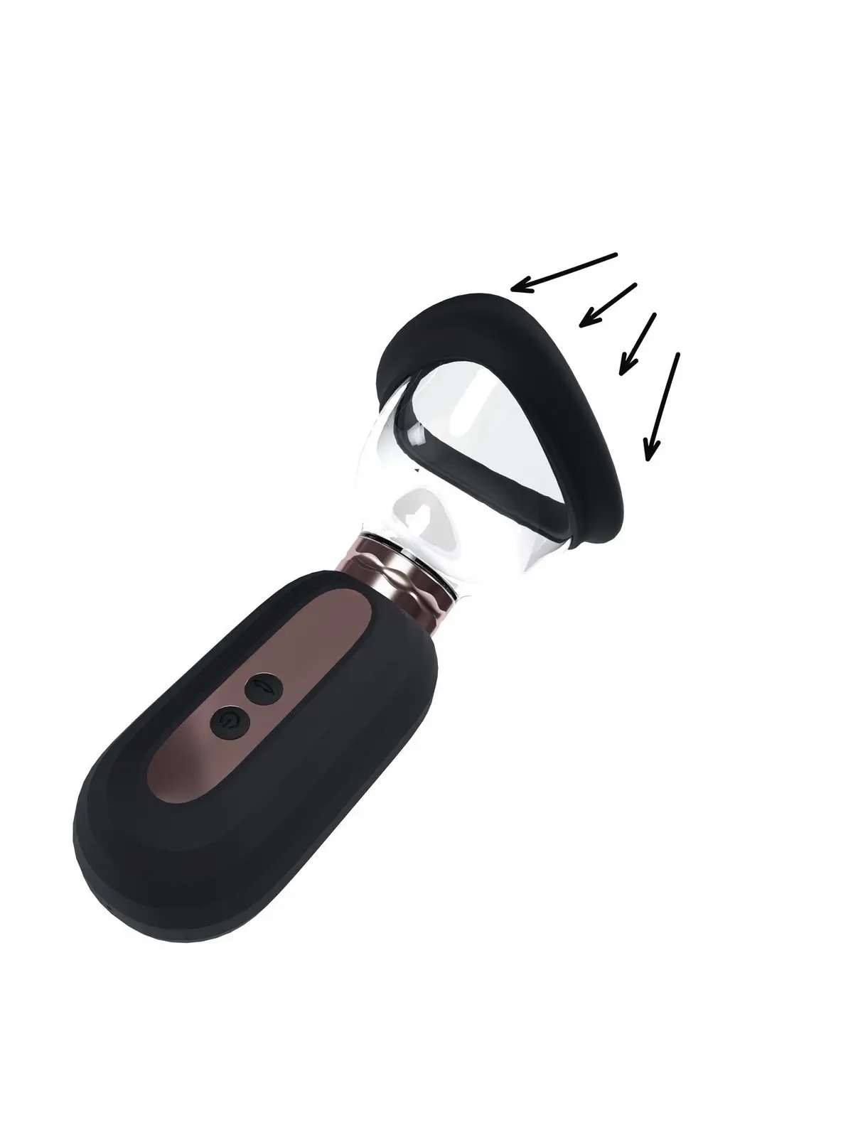 BOMBA PARA VULVA E SEIOS DAZZLING PRETA PUMPED