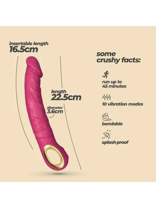 VIBRADOR FLEXÍVEL MAGNUS BEND ROSA CRUSHIOUS VIBRADOR FLEXÍVEL MAGNUS BEND ROSA CRUSHIOUS