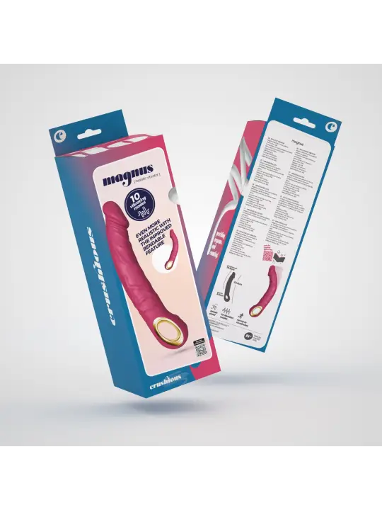 VIBRADOR FLEXÍVEL MAGNUS BEND ROSA CRUSHIOUS VIBRADOR FLEXÍVEL MAGNUS BEND ROSA CRUSHIOUS