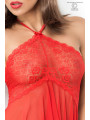 CAMISA DE NOITE E TANGA CR-3884 VERMELHA