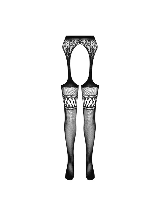 COLLANTS COM EFEITO DE LIGAS S026 PRETAS EROTIC LINE PASSION 