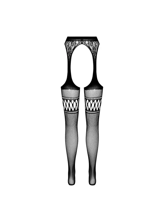 COLLANTS COM EFEITO DE LIGAS S026 PRETAS EROTIC LINE PASSION 
