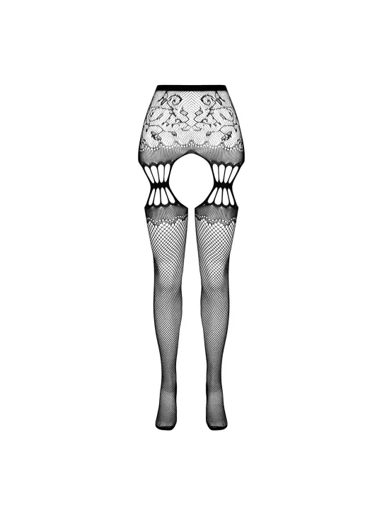 COLLANTS COM EFEITO DE LIGAS S027 PRETAS EROTIC LINE PASSION