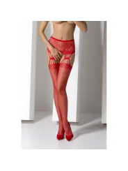 COLLANTS COM EFEITO DE LIGAS S027 VERMELHAS EROTIC LINE PASSION
