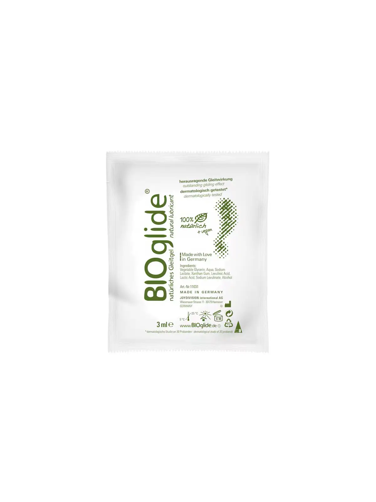 SAQUETA LUBRIFICANTE BIOGLIDE 3 ML